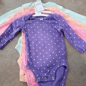 Carter's 6 month long sleeve onesie set of 4